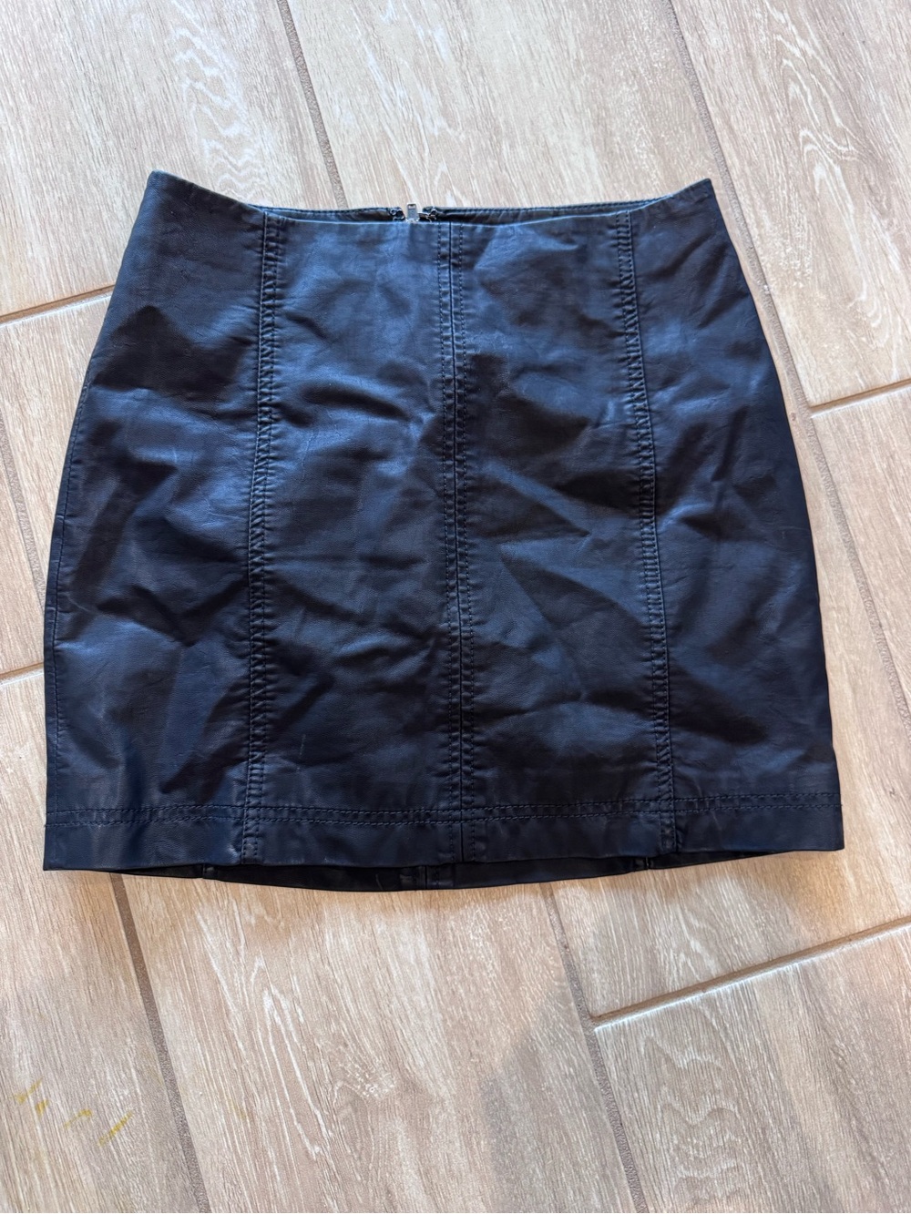 Free People Faux Leather Mini Skirt